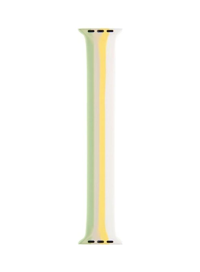 NIBEMINENT Rainbow Silicone Strap Watchband For Apple Watch Series 7/6/SE/5/4/3/2/1 41/40/38mm, Length: M 135mm Multicolour - Image 2