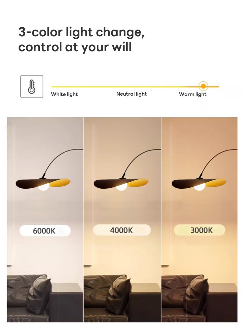 Onelight Floor Lamp for Living Room Fishing Lamp, Sofa, Bedroom, Study, 3-Color Light Adjustment, 180° Adjustable Lampshade, Foot Switch  - Image 4