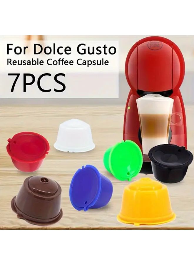Generic DOL 07 Black Reusable Coffee Capsule Shells 7 Pack For DIY ...