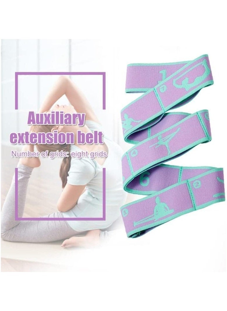 SportQ Workout Elastic Band with 8 Loops for Yoga, Physical Therapy, Dance, Fitness, Stretching Assist - Light Resistance Band for Strength and Flexibility Training  - Image 2