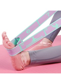 SportQ Workout Elastic Band with 8 Loops for Yoga, Physical Therapy, Dance, Fitness, Stretching Assist - Light Resistance Band for Strength and Flexibility Training  - Image 4