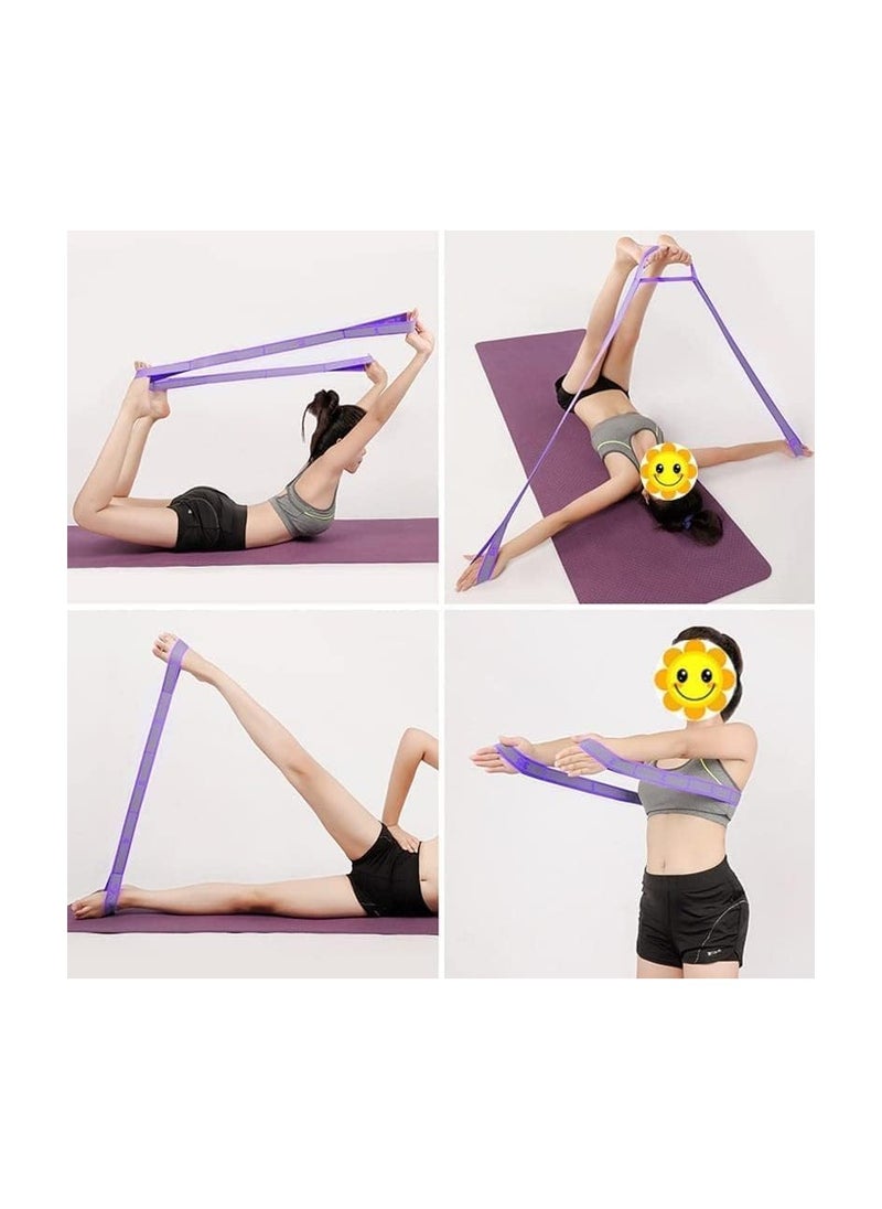 SportQ Workout Elastic Band with 8 Loops for Yoga, Physical Therapy, Dance, Fitness, Stretching Assist - Light Resistance Band for Strength and Flexibility Training  - Image 5