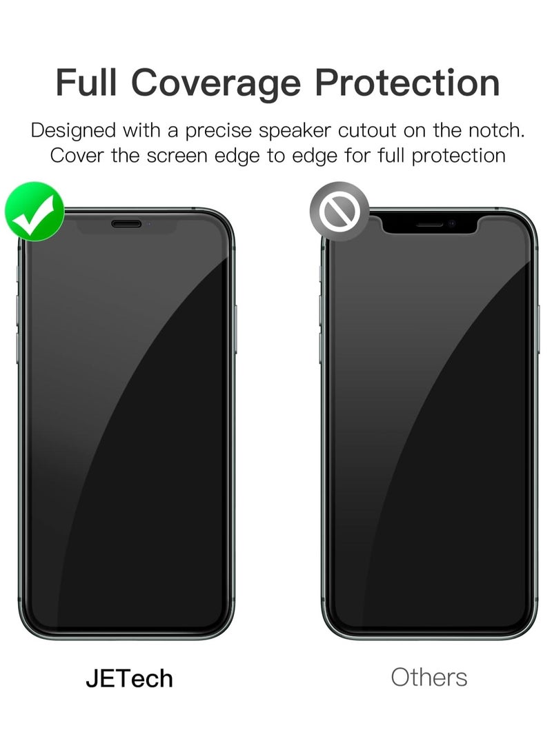 جي تيك واقي شاشة بتغطية كاملة لهاتف Iphone 11 Pro Max Iphone Xs Max 6.5 بوصة ذو حافة سوداء من الزجاج المقسى مع حافظة أدوات سهلة التركيب صديقة للبيئة عالية الدقة 3 عبوات - Image 2