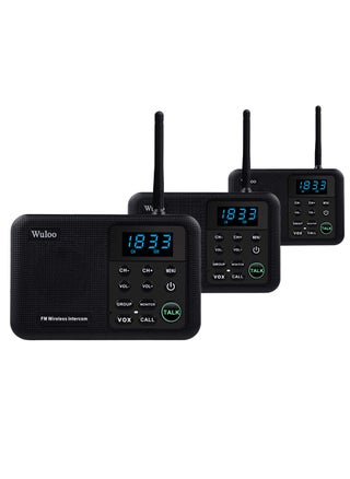 Wuloo Intercoms Wireless for Home 1 Mile Range 22 Channel 100 Digital Code Display Screen, Wireless Intercom System for Home House Business Office, Room to Room Intercom Communication(3Stations Black) - pzsku/ZF4018CD98F99CB2D96D0Z/45/1749373064/2ec82538-5c66-4914-9dbc-eb6fb0925e53