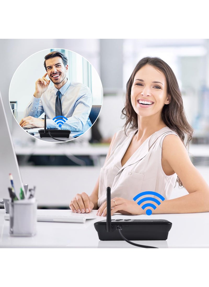 Wuloo Wuloo Intercoms Wireless for Home 1 Mile Range 22 Channel 100 Digital Code Display Screen, Wireless Intercom System for Home House Business Office, Room to Room Intercom Communication(3Stations Black)  - Image 4