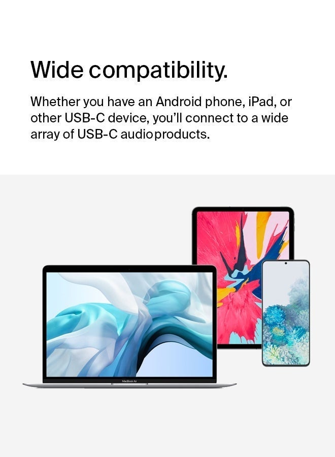 غولو موزع USB-C (محول صوت + شحن) محول سماعة رأس USB-C، شحن سريع USB-C PD أسود - Image 5