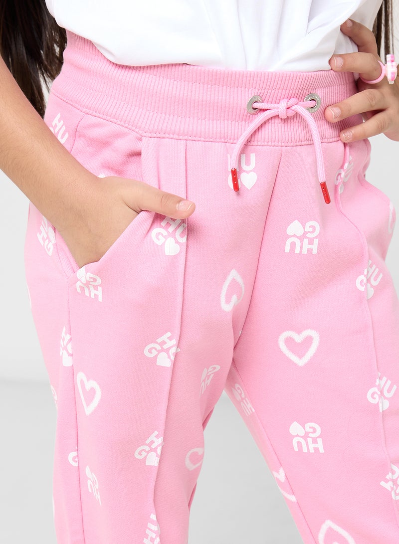 HUGO Kids Logo Aop Sweatpants  - Image 3