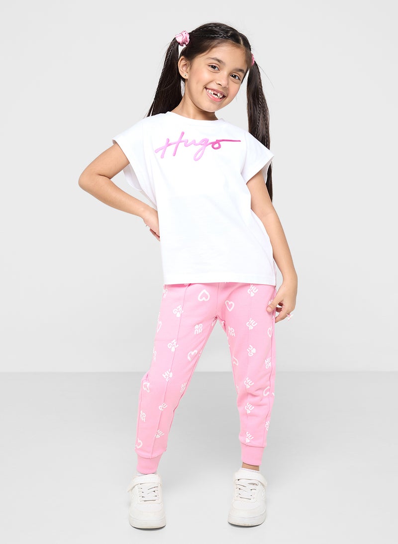 HUGO Kids Logo Aop Sweatpants  - Image 4