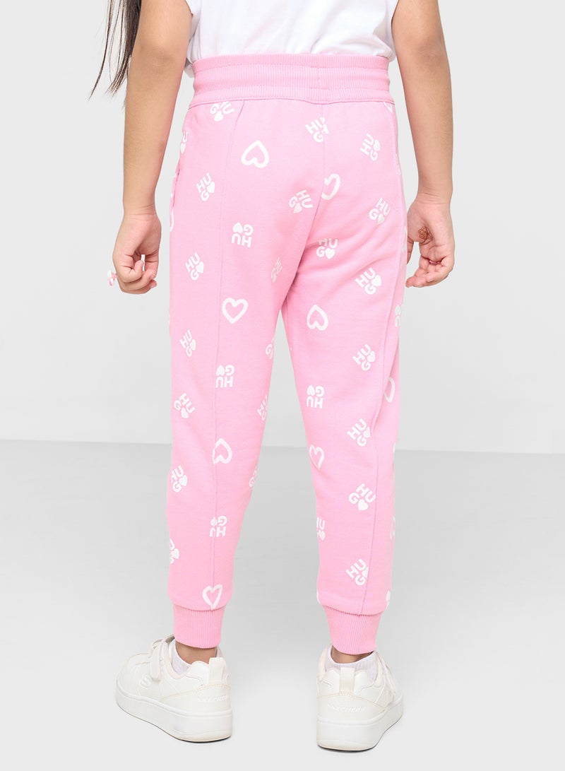 HUGO Kids Logo Aop Sweatpants  - Image 2