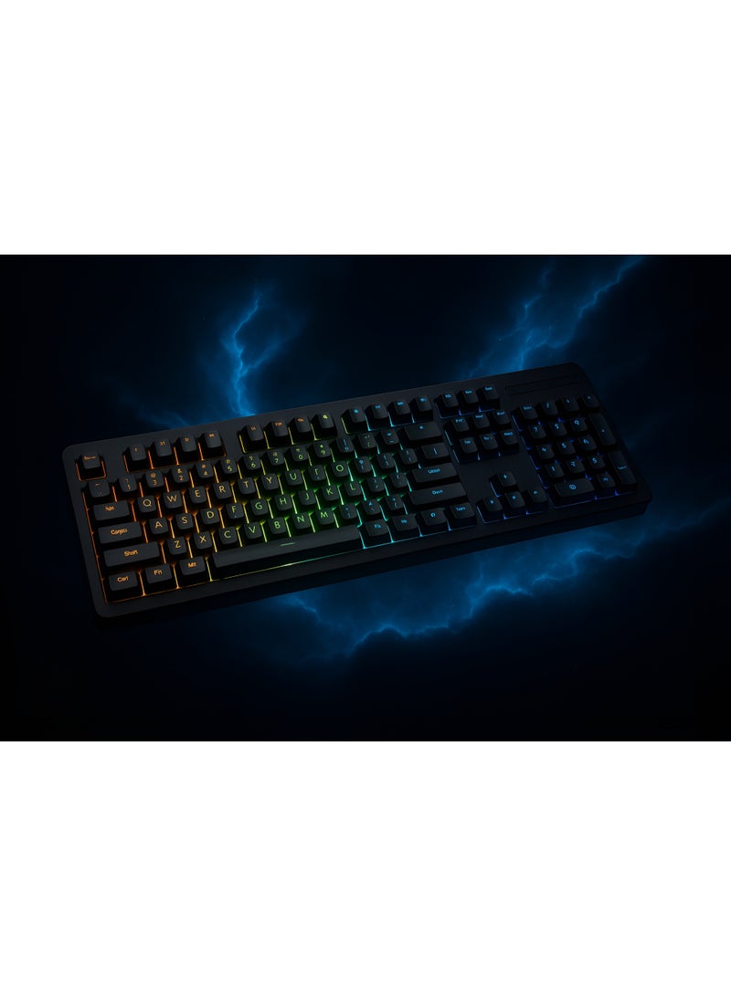 K101 Mechanical RGB Gaming Keyboard with Magnetic Palm Rest, Outemu Switches, Pudding Buttons, 12 Lighting Modes, 104 Keys, 50 Million Keystroke Lifespan - Image 4