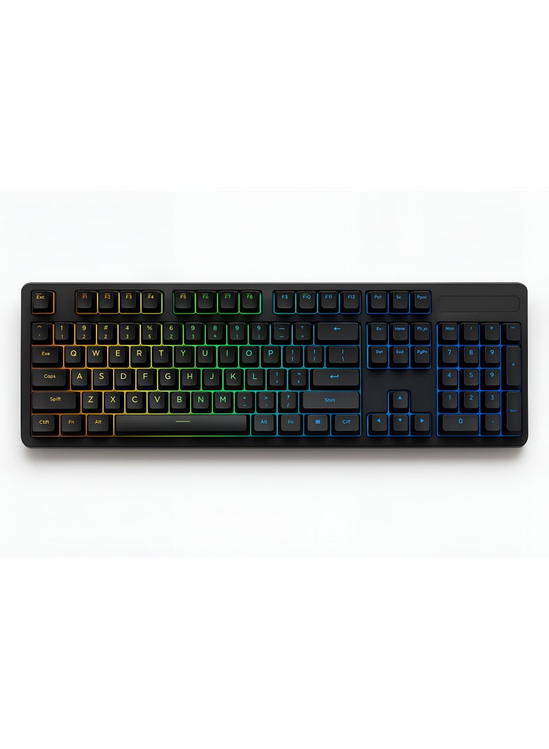 K101 Mechanical RGB Gaming Keyboard with Magnetic Palm Rest, Outemu Switches, Pudding Buttons, 12 Lighting Modes, 104 Keys, 50 Million Keystroke Lifespan - Image 1