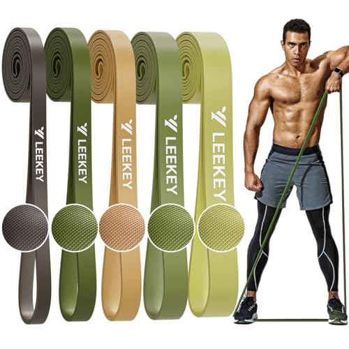 LEEKEY Resistance Bands, Exercise Bands with Handles,Pull Up Assist Bands - Bands for Working Out,Band for Men and Women Fitness Training, Physical Therapy,Home Workouts - Image 1