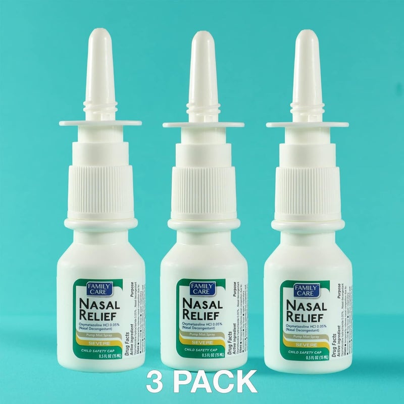 ASSURED Nasal Relief Spray Pump Mist Antidrip Severe Congestion Oxymetazoline HCI 12 Hours 3 Pack by Assured - Image 4