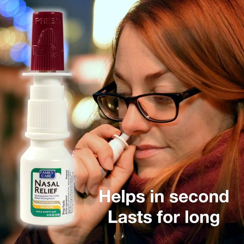 ASSURED Nasal Relief Spray Pump Mist Antidrip Severe Congestion Oxymetazoline HCI 12 Hours 3 Pack by Assured - Image 3