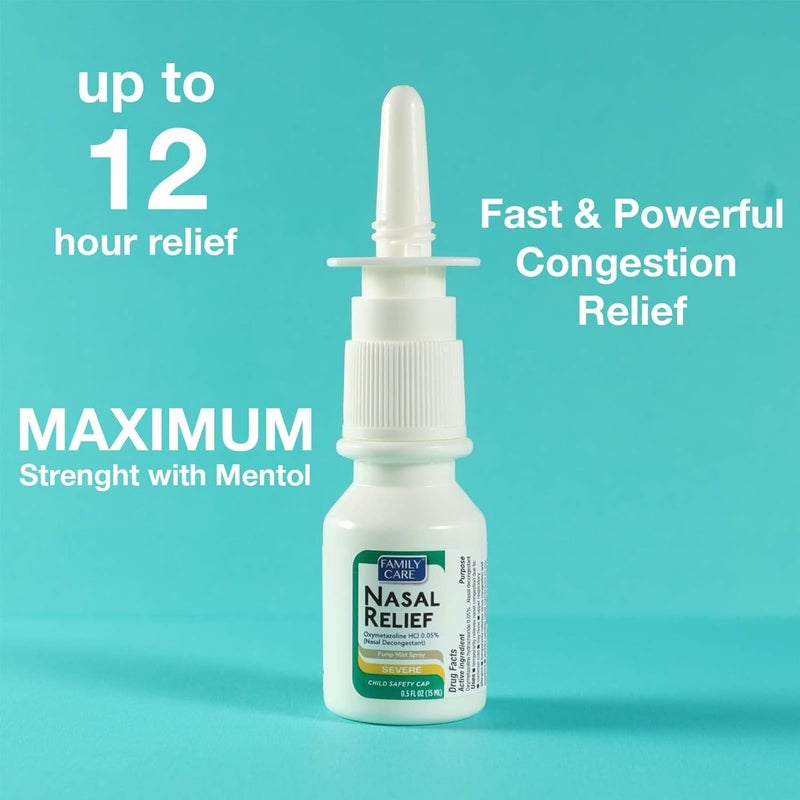 ASSURED Nasal Relief Spray Pump Mist Antidrip Severe Congestion Oxymetazoline HCI 12 Hours 3 Pack by Assured - Image 5