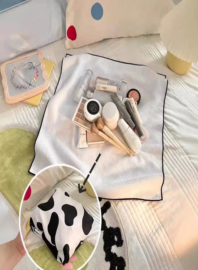 squishy حقيبة مكياج محمولة قابلة لللف 1 قطعة، حقيبة تجميل قماش سحري ذاتية اللصق، صديقة للسفر، منظم تخزين متعدد الاستخدامات للعناية بالبشرة والمكياج واللوازم الشخصية - Image 3