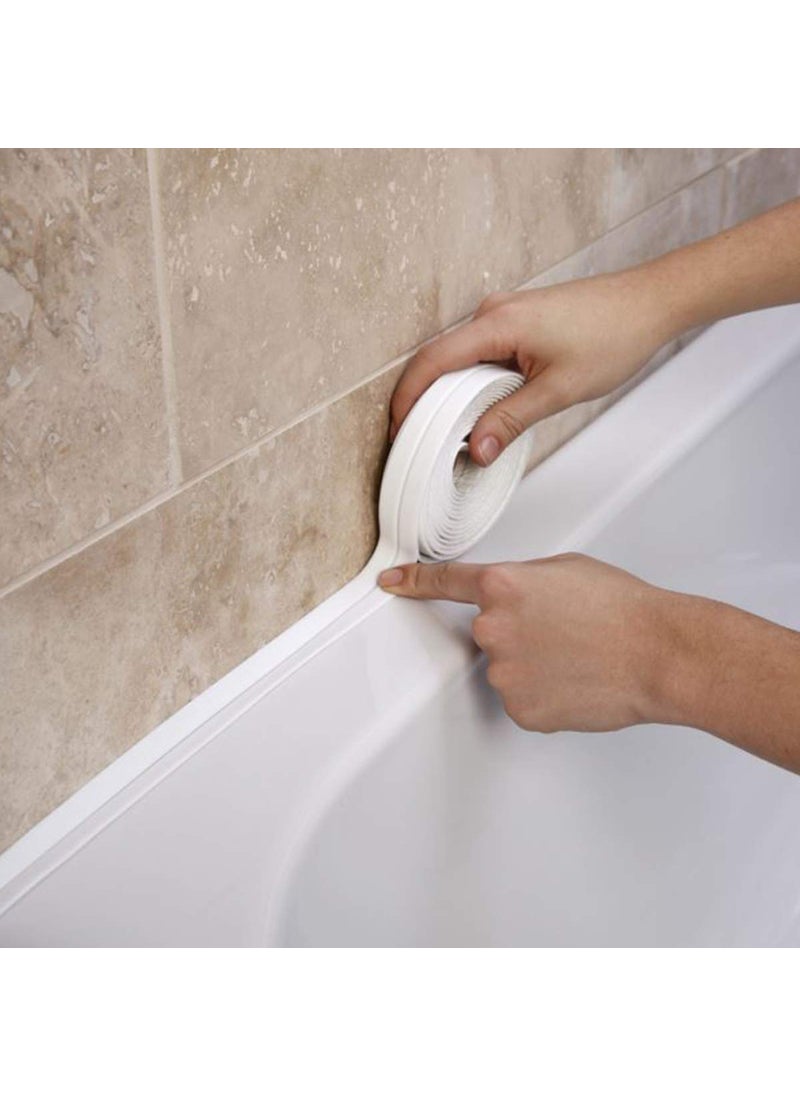 pepplo pepplo Caulk StripTub Caulking Tape PVC SelfAdhesive Waterproof Sealing Tape for Kitchen Sink Toilet Bathroom Shower and Bathtub Floor Wall Edge Protector Brown Set of 1PCS  - Image 4