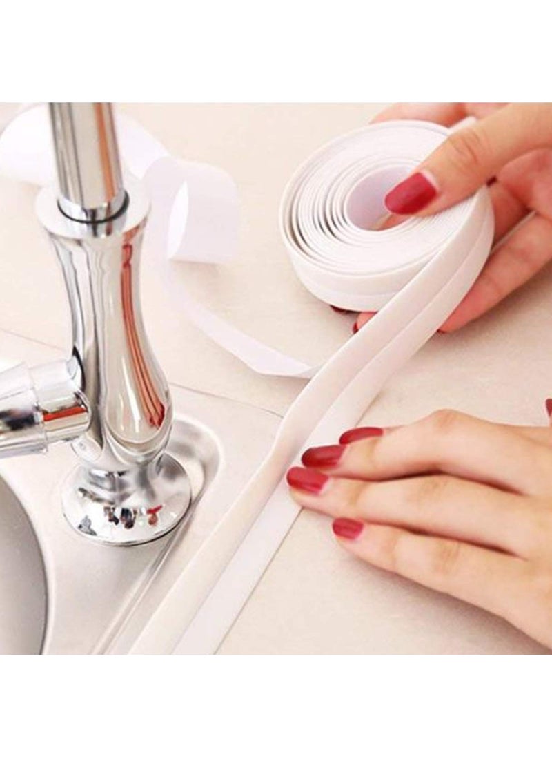 pepplo pepplo Caulk StripTub Caulking Tape PVC SelfAdhesive Waterproof Sealing Tape for Kitchen Sink Toilet Bathroom Shower and Bathtub Floor Wall Edge Protector Brown Set of 1PCS  - Image 3