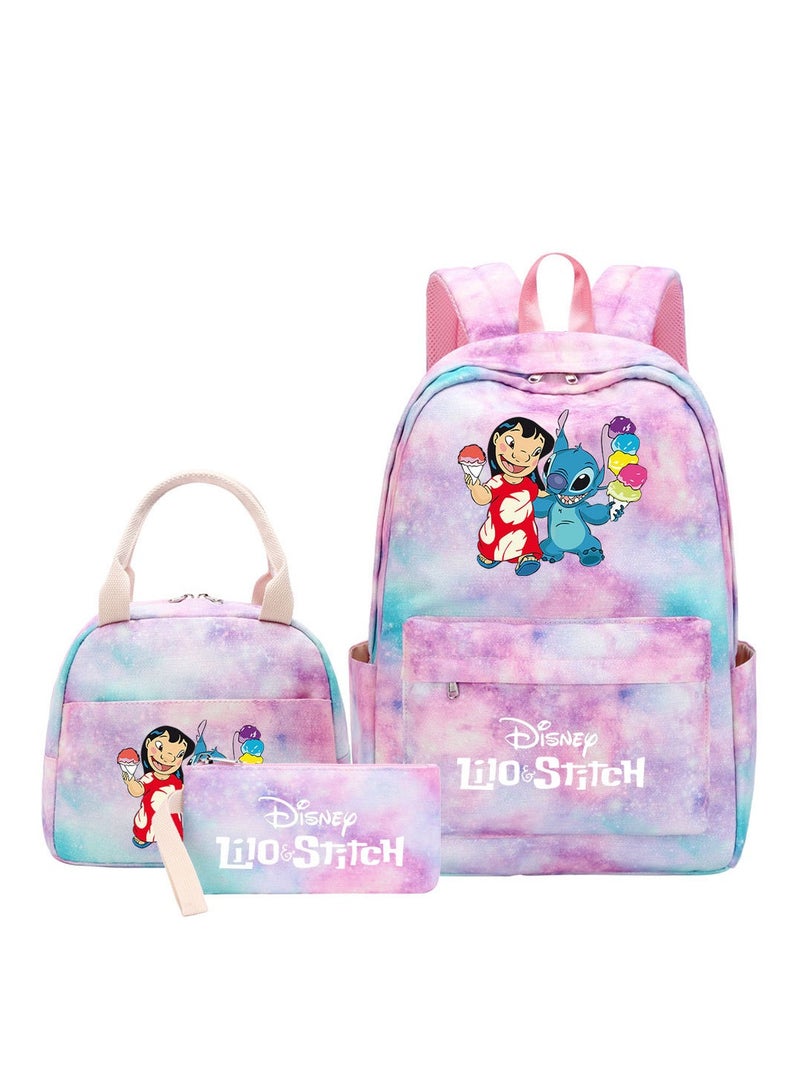 STITCH Stitch Printed Three Piece Set Backpack