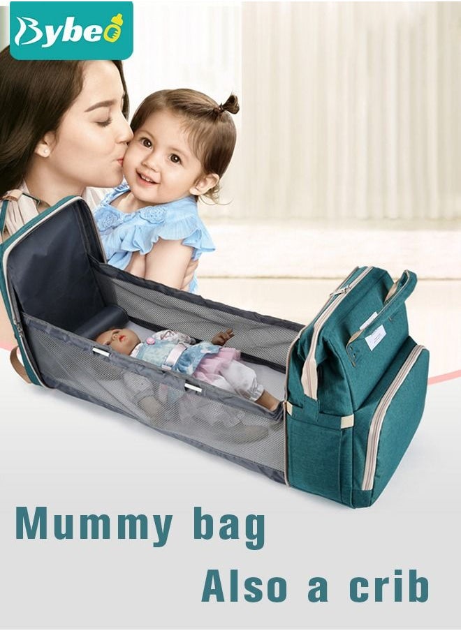 Bybeo - Baby Diaper Bag Backpack, Multifunction Diapers Changing Station for Boys Girls Outdoor and Travel, Infant Gifts, Large Capacity, 900D Oxford, USB Port, Waterproof - Image 1