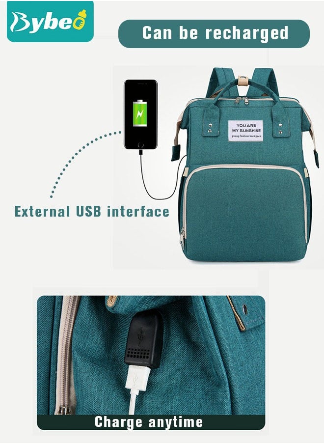 Bybeo - Baby Diaper Bag Backpack, Multifunction Diapers Changing Station for Boys Girls Outdoor and Travel, Infant Gifts, Large Capacity, 900D Oxford, USB Port, Waterproof - Image 1