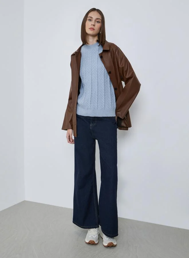 ستايلي فيست فليس محبوك بلا أكمام