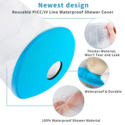 SUPERNIGHT Waterproof Knee Cast Cover for Shower Adult, Watertight Reusable Cast Protector for Knee/Leg After Surgery, Wound, Bandage, Burns Broken Replacement Protection - Image 2