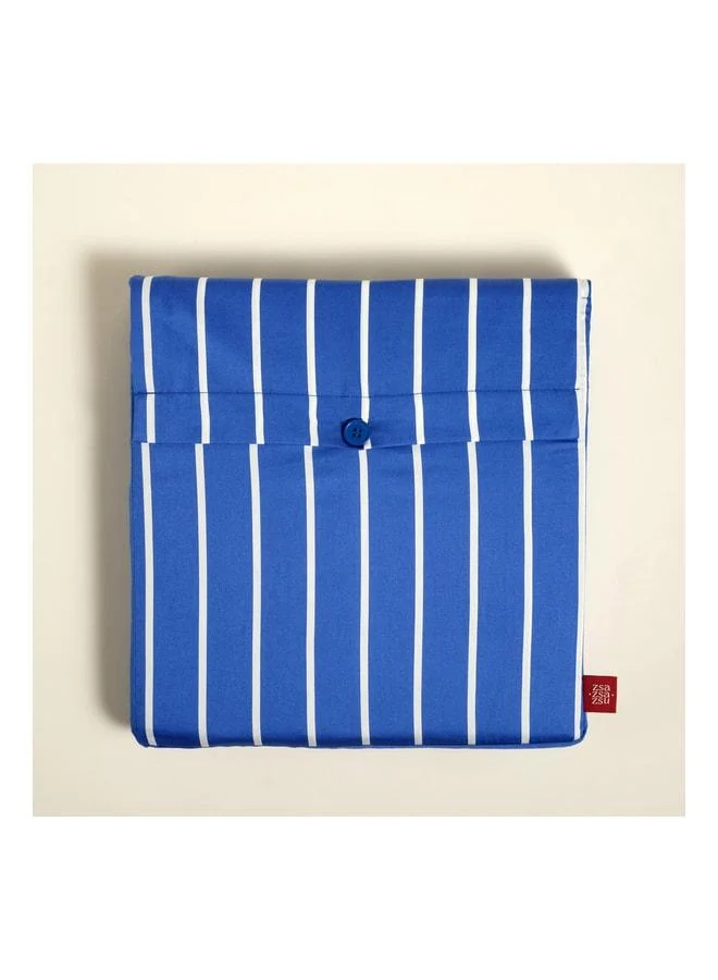 Zsa Zsa Zsu  Solid Dark Blue Double Cotton Satin Duvet Set  | Best Price UAE