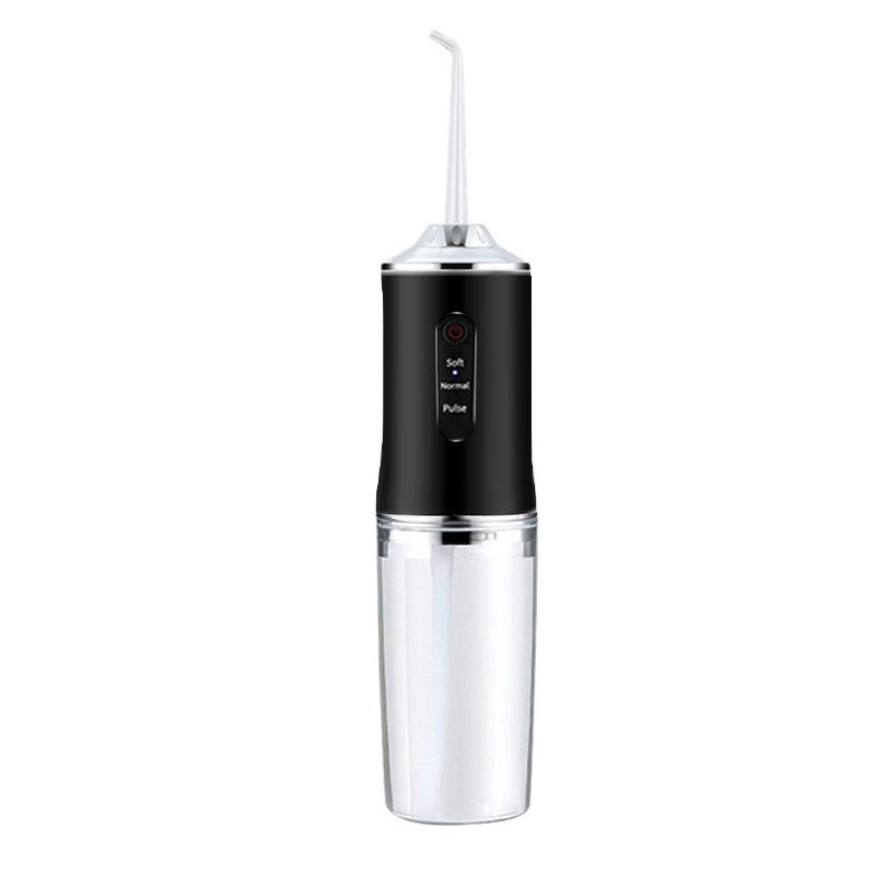 Generic Portable Electric Tooth Cleaner Black [1 nozzle] 