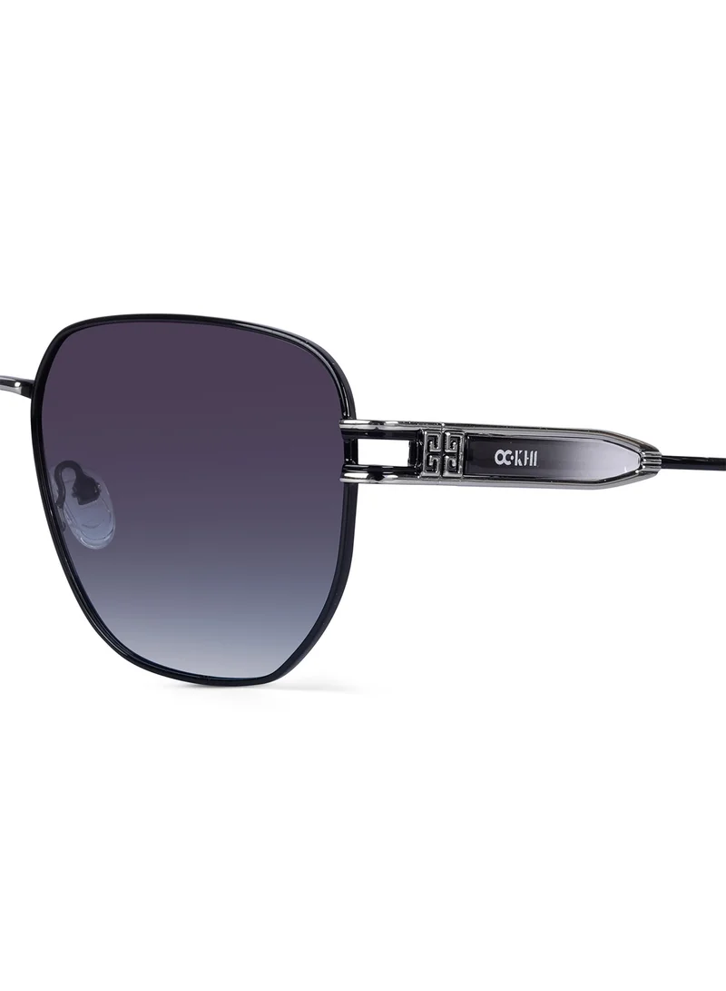 Woggles Ockhi Crown Blue Polarized Hexagonal Sunglasses| 100% UV Protected| Men & Women