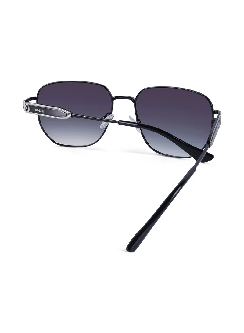 Woggles Ockhi Crown Blue Polarized Hexagonal Sunglasses| 100% UV Protected| Men & Women