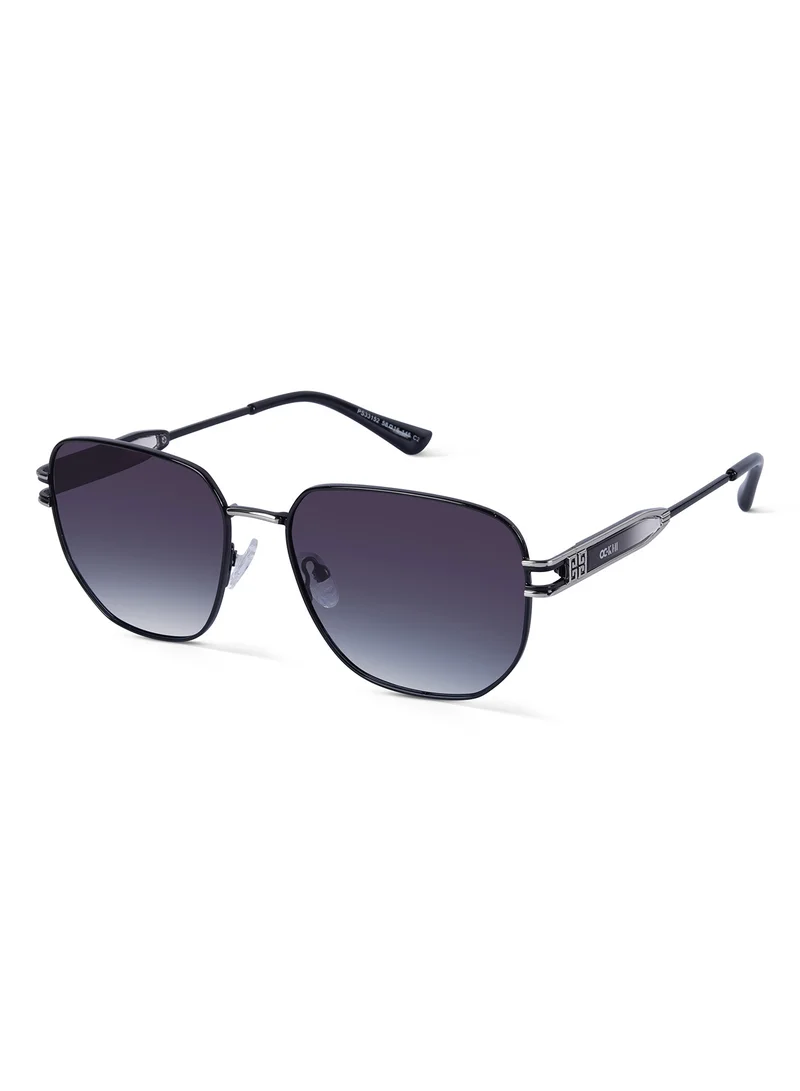 Woggles Ockhi Crown Blue Polarized Hexagonal Sunglasses| 100% UV Protected| Men & Women