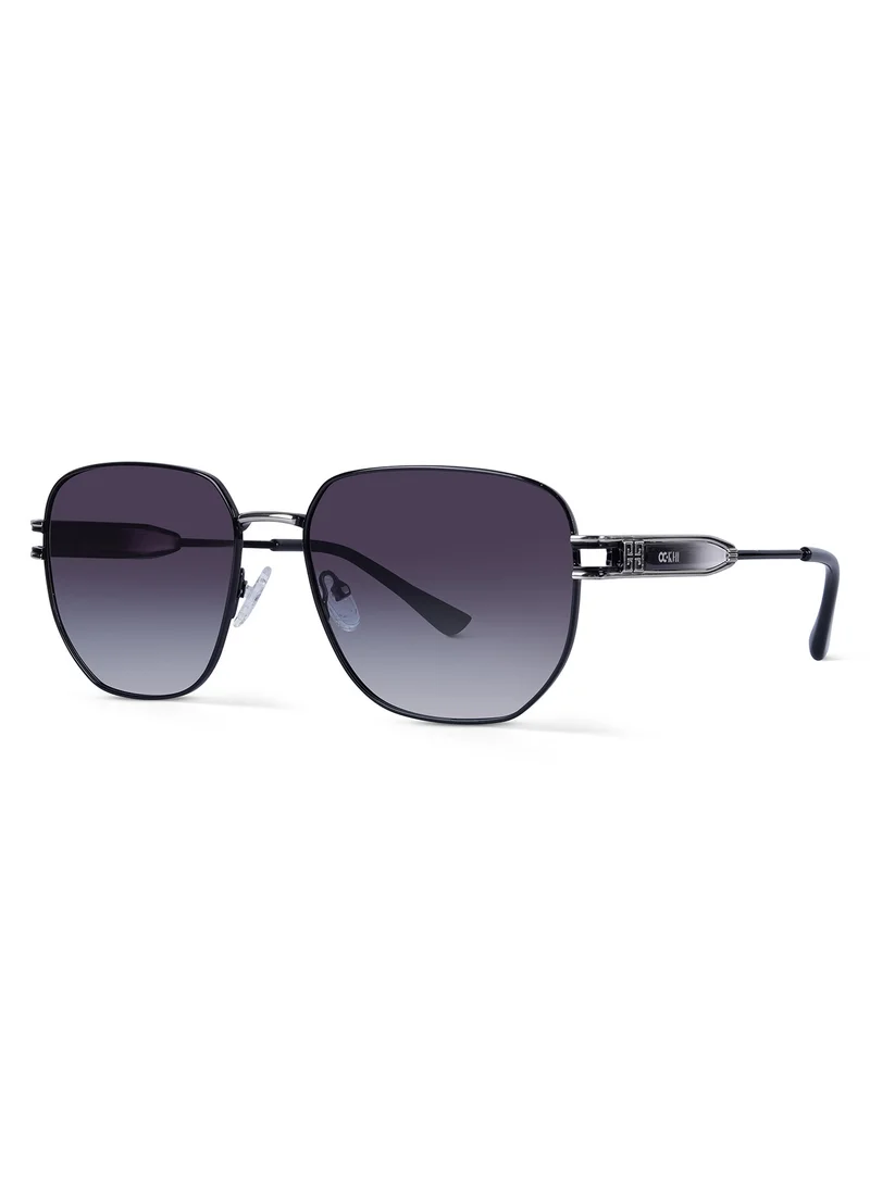 Woggles Ockhi Crown Blue Polarized Hexagonal Sunglasses| 100% UV Protected| Men & Women