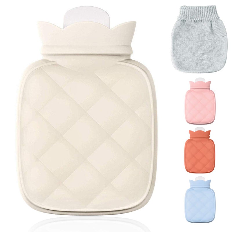 Small Hot Water Bottle Bag for Hot Cold Compress with CoverMicrowave Heating Soft EnvironmentFriendly Silicone for Babies KidsMini Hot Wate Bottle for Travel and Pain ReliefHoliday Gifts