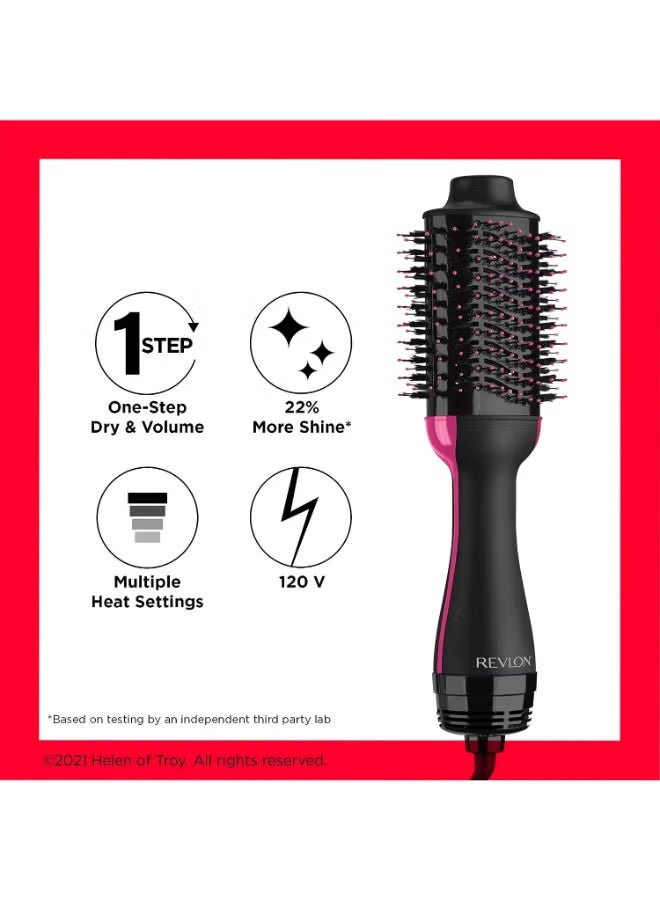 Revlon One Step Hair Dryer & Volumizer, 2 heat setting plus cool setting, 1100 Watts Black/Pink - Image 5