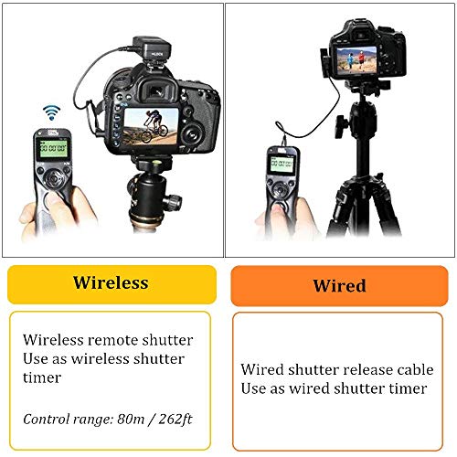 Pixel Remote Timer TW283-E3 LCD Multi-Function Shutter Remote Release Timer Controller Adapter Compatible with Canon EOS DSLR Pentax Contax Cameras - Image 4