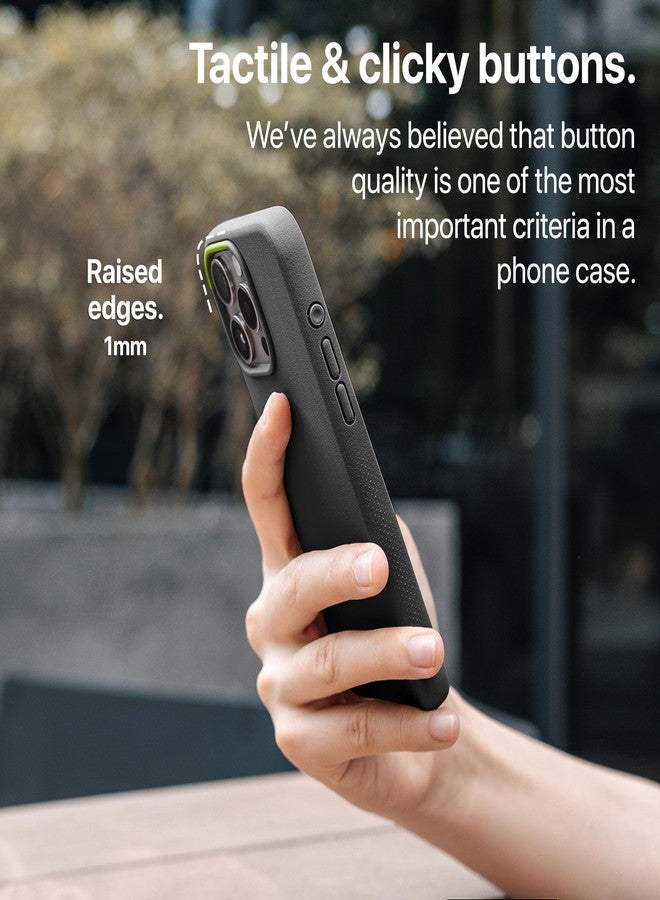 TineeOwl جراب TineeOwl المغناطيسي لهاتف iPhone 16 Pro، مصنوع من البولي يوريثين الحراري (TPU)، يحمي زر التحكم بالكاميرا، متوافق مع MagSafe، تصميم بسيط ونحيف، يوفر قبضة محكمة، لون أسود تقريبًا - Image 4