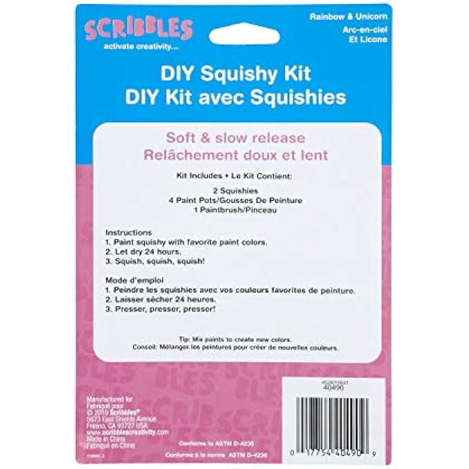 Scribbles DIY Squishy Kit, Rainbow & Unicorn - Image 3