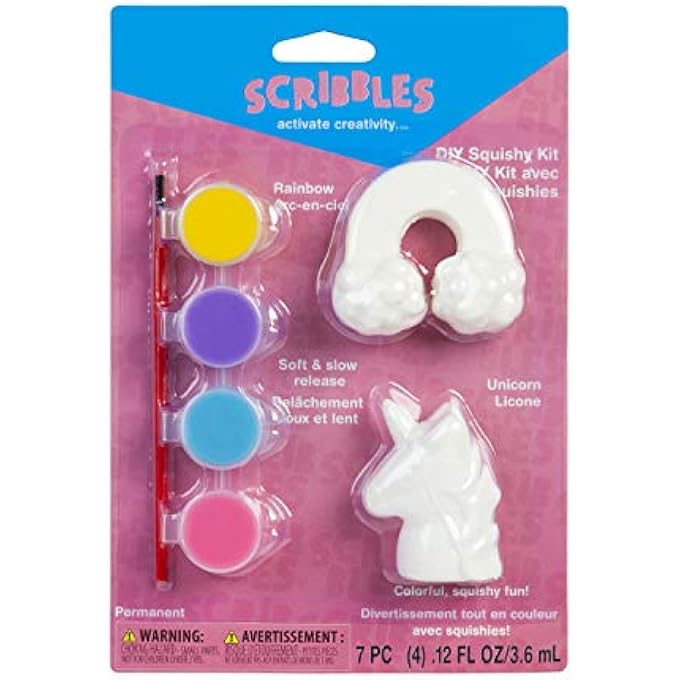 Scribbles DIY Squishy Kit, Rainbow & Unicorn - Image 1