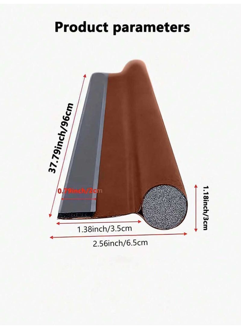 Door Bottom Stopper Stop Insects 8 x 96 x 3 cm Light Brown 1 piece - Image 5