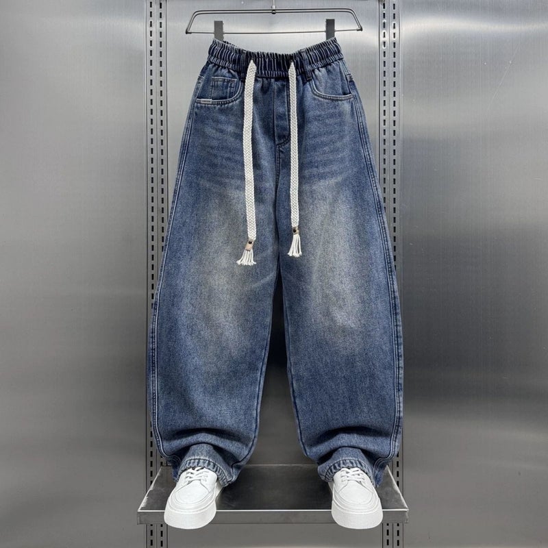 Unisex Classic Denim Jeans Loose Fit Daily Outdoor Wear - Image 2