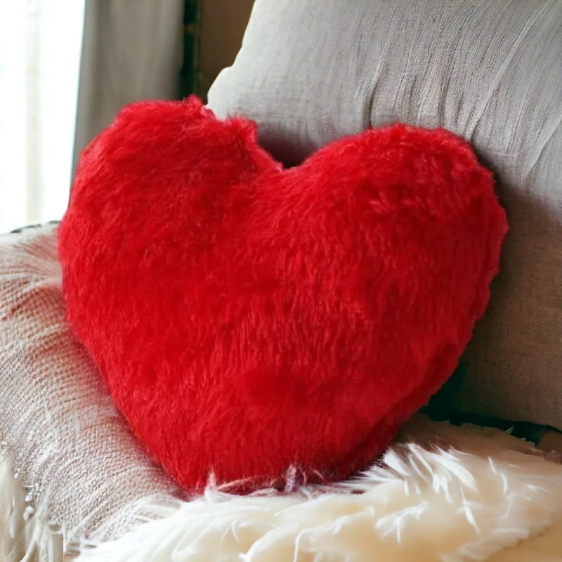 ascension Heart Shape Cushion Pillow Valentine Gift for Girlfriend Boyfriend Couples Husband and Wife Valentine's Day Love Pillow Valentine Week Gift Item (12"X12") - Image 1