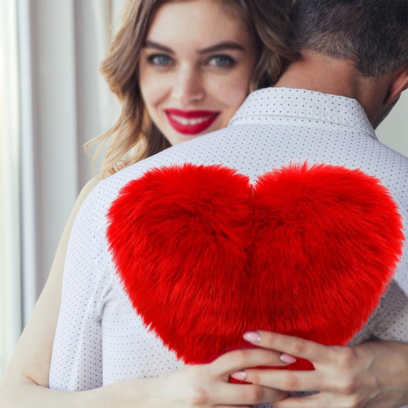 ascension Heart Shape Cushion Pillow Valentine Gift for Girlfriend Boyfriend Couples Husband and Wife Valentine's Day Love Pillow Valentine Week Gift Item (12"X12") - Image 3