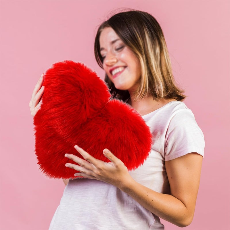 ascension Heart Shape Cushion Pillow Valentine Gift for Girlfriend Boyfriend Couples Husband and Wife Valentine's Day Love Pillow Valentine Week Gift Item (12"X12") - Image 2