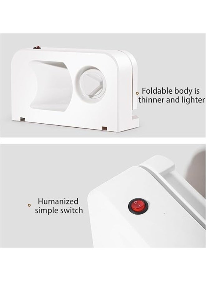 M MIAOYAN Electric Meat Slicer, 150w Bread Slicer with Foldable, 16.5cm Stainless Steel Serrated Blade and Adjustable Thickness 1-15mm, Meat Slicer for Cheese/Cold Cuts and Home Commercial, Household Use - Image 2