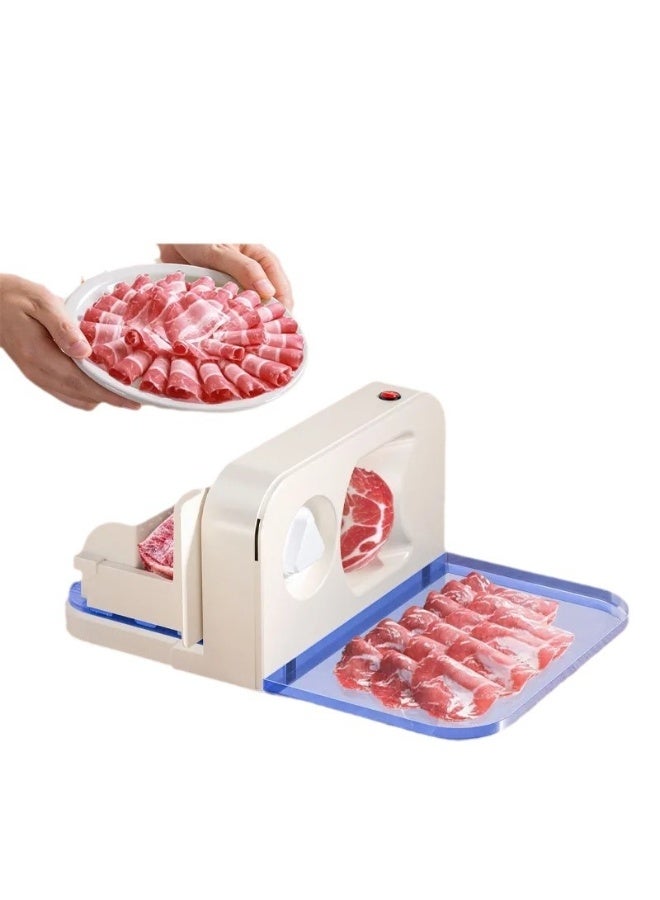 M MIAOYAN Electric Meat Slicer, 150w Bread Slicer with Foldable, 16.5cm Stainless Steel Serrated Blade and Adjustable Thickness 1-15mm, Meat Slicer for Cheese/Cold Cuts and Home Commercial, Household Use - Image 1