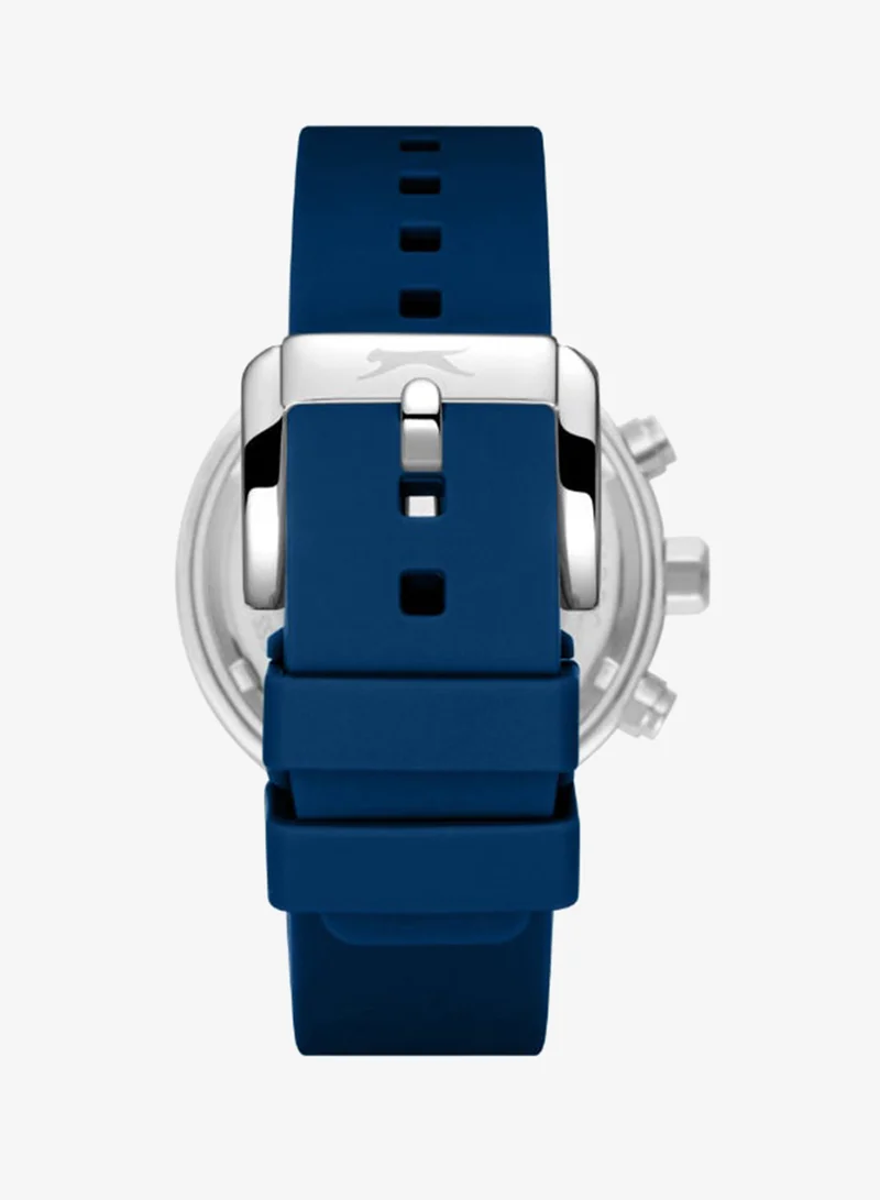 Slazenger Dark Blue Men's Silicone Multifunction Watch SL.9.2564.2.03 - 42 mm for Men | Best Price UAE
