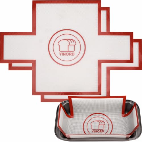 YINORD 2pcs Reusable Loaf Pan Liners for Baking Bread 9x5" 9.5x5" or 1.5lb Loaf Pans，Silicone Bread Mat，Non-Stick, Easy to Clean (Economy) - Image 1