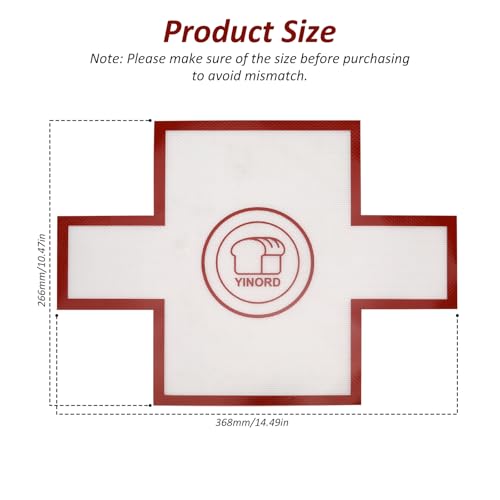 YINORD 2pcs Reusable Loaf Pan Liners for Baking Bread 9x5" 9.5x5" or 1.5lb Loaf Pans，Silicone Bread Mat，Non-Stick, Easy to Clean (Economy) - Image 2