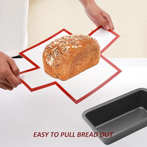YINORD 2pcs Reusable Loaf Pan Liners for Baking Bread 9x5" 9.5x5" or 1.5lb Loaf Pans，Silicone Bread Mat，Non-Stick, Easy to Clean (Economy) - Image 5